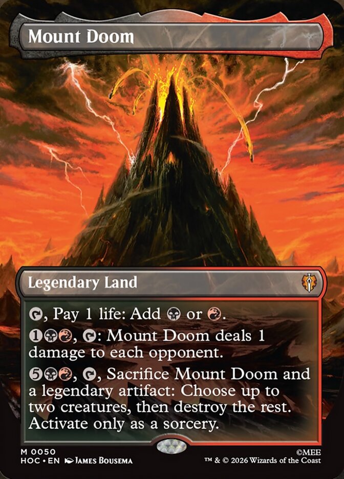 Mount Doom 50 (The Hobbit: Eternal-Legal)  - Borderless Foil | Good Games Cannington