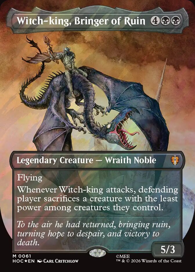 Witch-king, Bringer of Ruin 61 (The Hobbit: Eternal-Legal)  - Borderless Surge Foil | Good Games Cannington