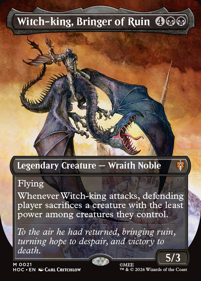 Witch-king, Bringer of Ruin 21 (The Hobbit: Eternal-Legal)  - Borderless | Good Games Cannington