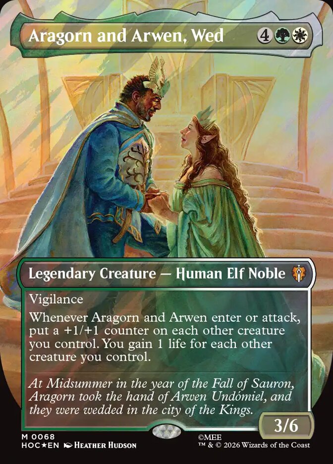 Aragorn and Arwen, Wed 68 (The Hobbit: Eternal-Legal)  - Borderless Surge Foil | Good Games Cannington
