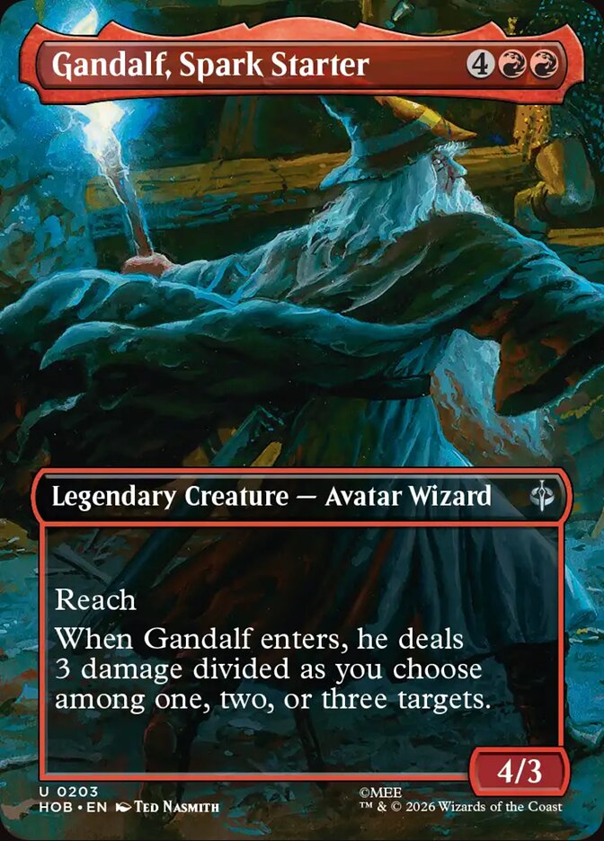 Gandalf, Spark Starter 203 (The Hobbit)  - Borderless Foil | Good Games Cannington