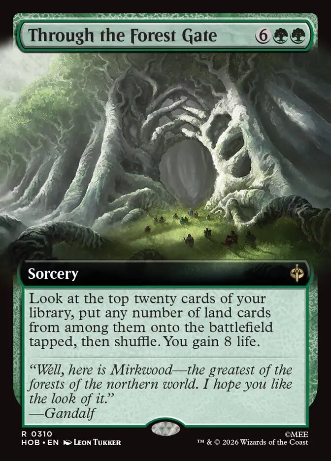 Through the Forest Gate 310 (The Hobbit)  - Extended Art Foil | Good Games Cannington