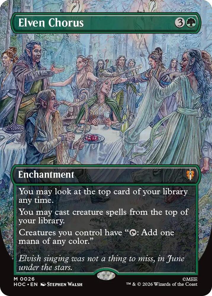 Elven Chorus 26 (The Hobbit: Eternal-Legal)  - Borderless Foil | Good Games Cannington
