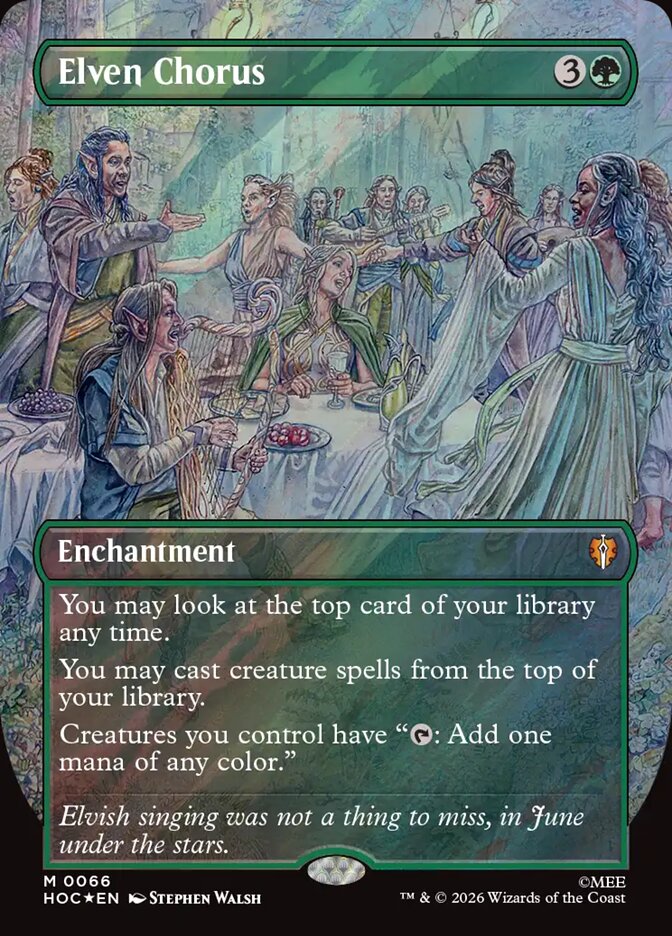 Elven Chorus 66 (The Hobbit: Eternal-Legal)  - Borderless Surge Foil | Good Games Cannington