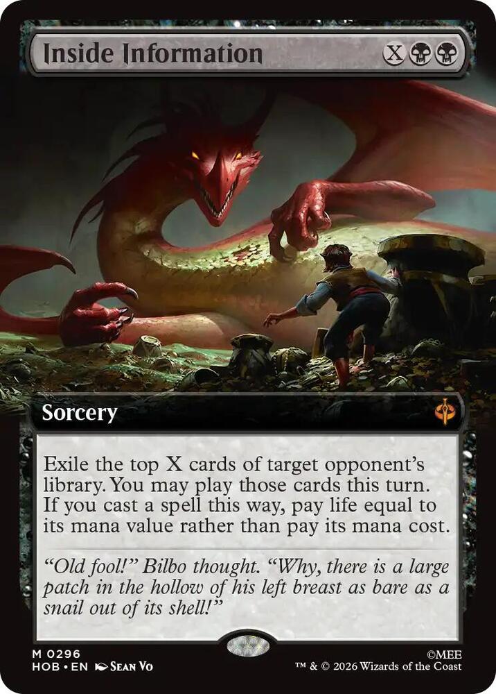 Inside Information 296 (The Hobbit)  - Extended Art Foil | Good Games Cannington