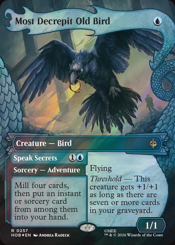 Most Decrepit Old Bird // Speak Secrets 257 (The Hobbit)  - Showcase Surge Foil | Good Games Cannington