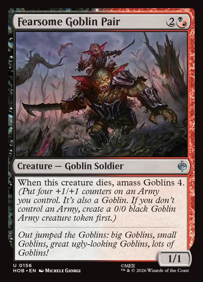 Fearsome Goblin Pair 156 (The Hobbit)  - Foil | Good Games Cannington