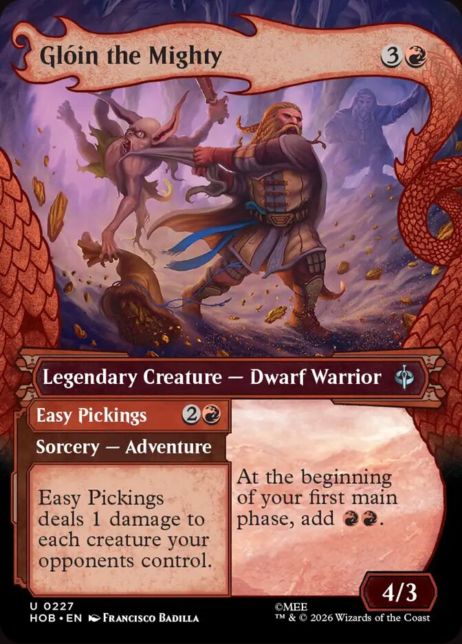 Glóin the Mighty // Easy Pickings 227 (The Hobbit)  - Showcase Foil | Good Games Cannington