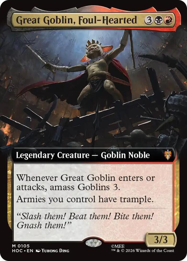 Great Goblin, Foul-Hearted 105 (The Hobbit: Eternal-Legal)  - Extended Art | Good Games Cannington