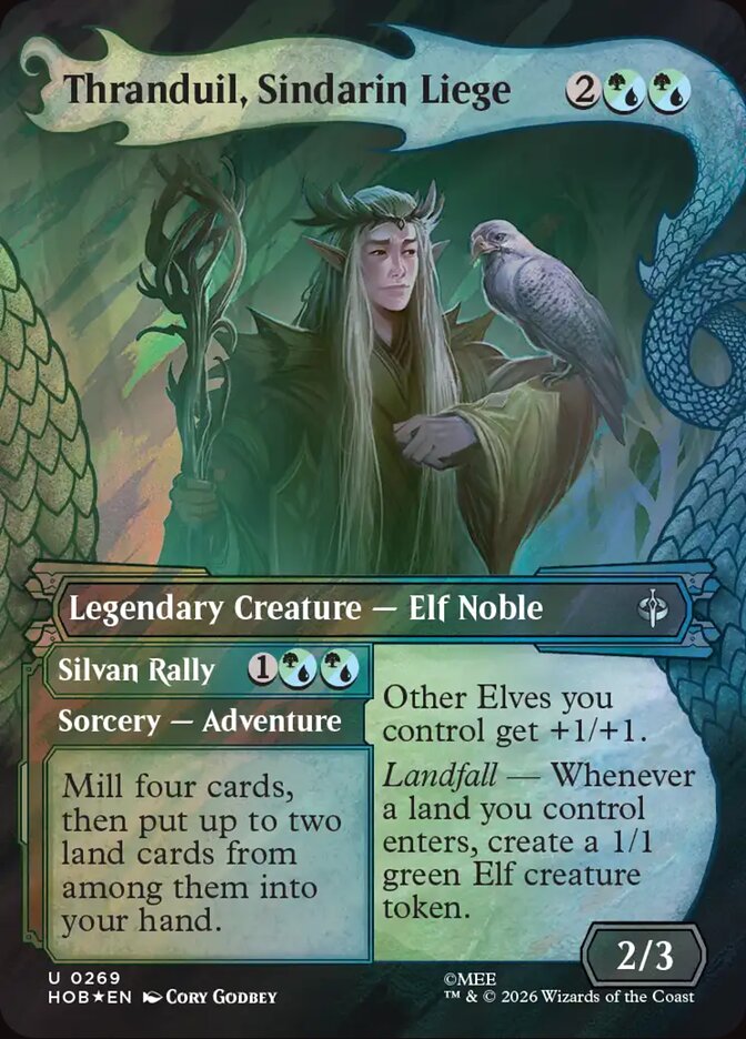 Thranduil, Sindarin Liege // Silvan Rally 269 (The Hobbit)  - Showcase Surge Foil | Good Games Cannington