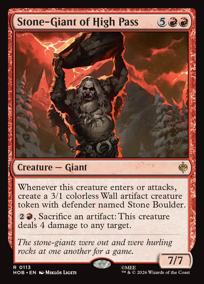 Stone-Giant of High Pass 113 (The Hobbit)  - Foil | Good Games Cannington