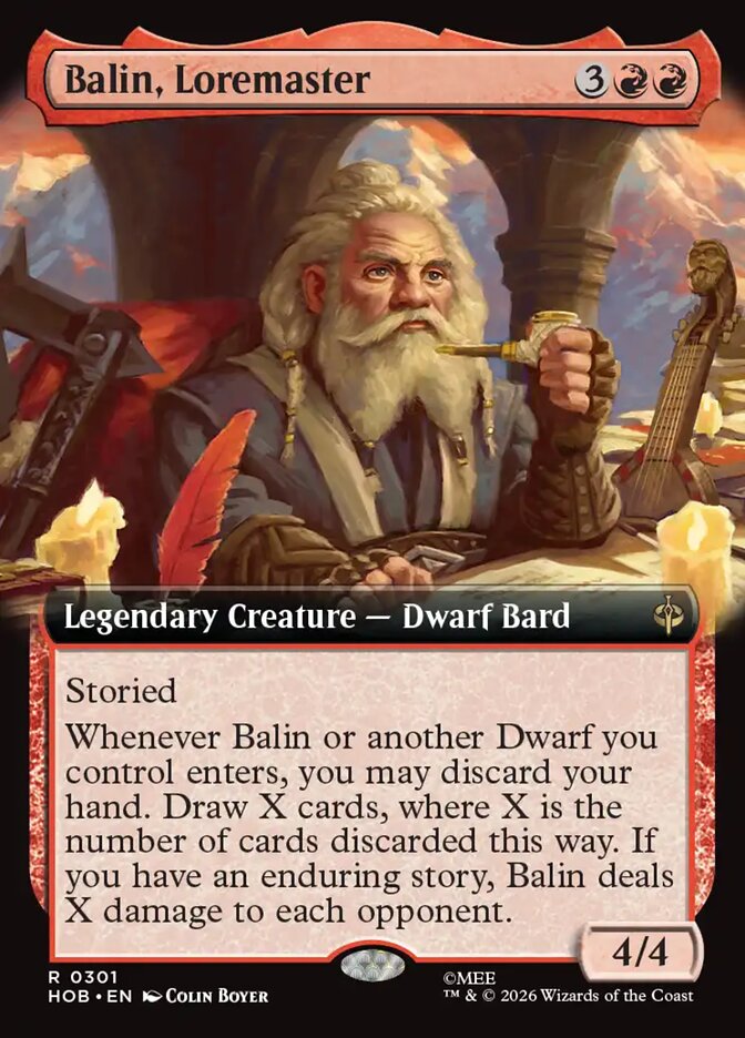 Balin, Loremaster 301 (The Hobbit)  - Extended Art Foil | Good Games Cannington