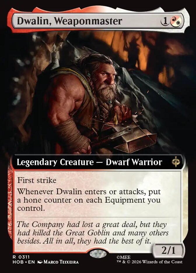 Dwalin, Weaponmaster 311 (The Hobbit)  - Extended Art Foil | Good Games Cannington