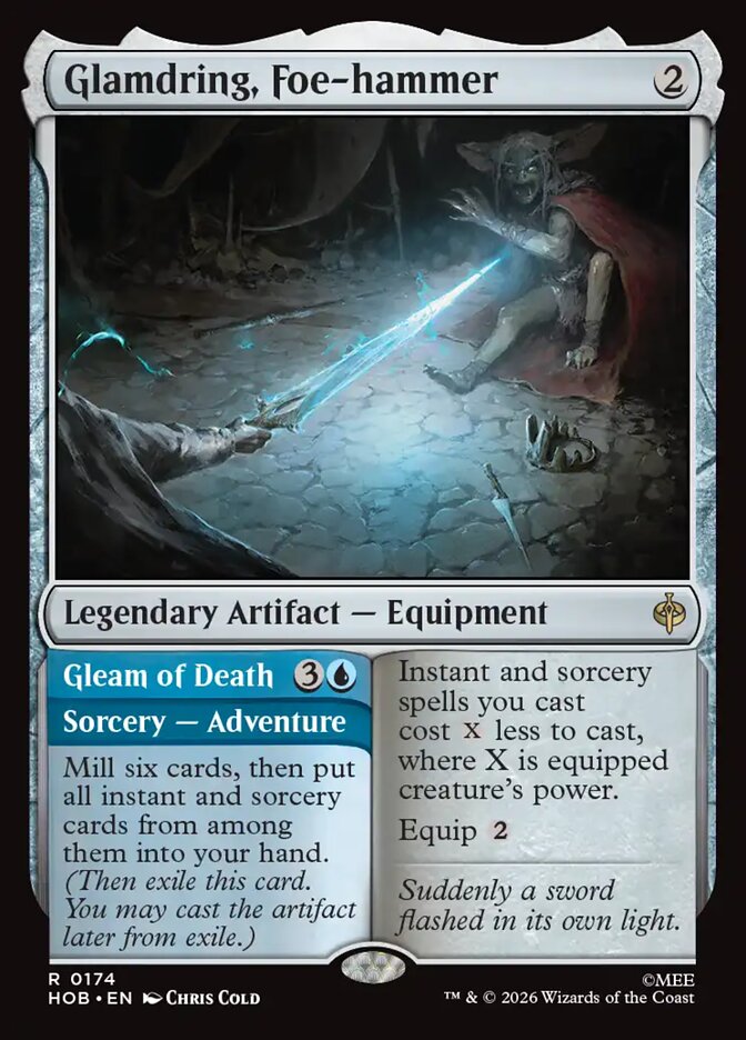 Glamdring, Foe-hammer // Gleam of Death 174 (The Hobbit)  - Foil | Good Games Cannington