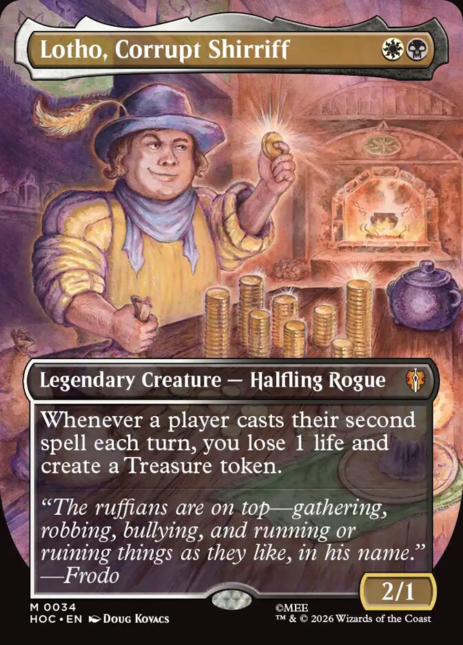 Lotho, Corrupt Shirriff 34 (The Hobbit: Eternal-Legal)  - Borderless Foil | Good Games Cannington