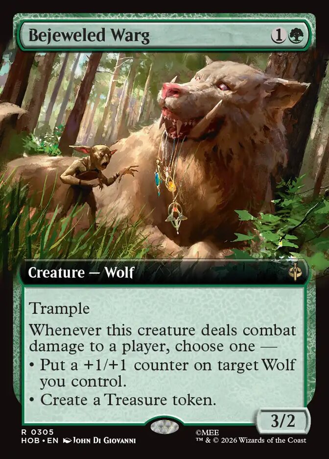 Bejeweled Warg 305 (The Hobbit)  - Extended Art Foil | Good Games Cannington