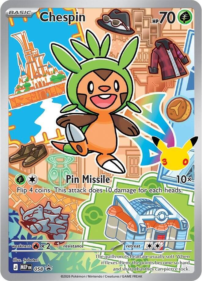 Chespin 058 (ME: Mega Evolution Promo)  - Holofoil | Good Games Cannington