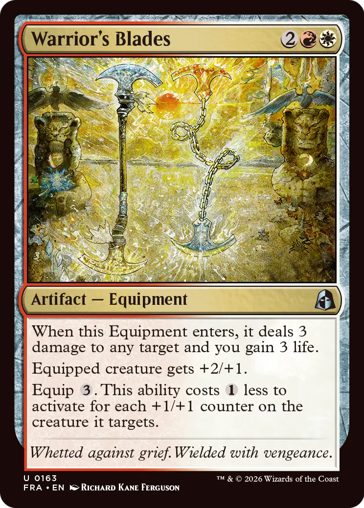 Warrior's Blades 163 (Reality Fracture)  - Foil | Good Games Cannington