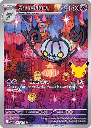 Chandelure 137/128 (ME: 30th Celebration)  - Holofoil | Good Games Cannington