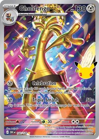 Gholdengo 142/128 (ME: 30th Celebration)  - Holofoil | Good Games Cannington