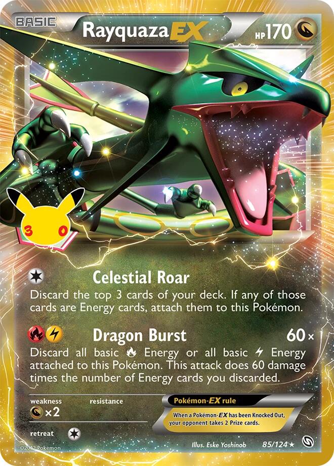 Rayquaza EX 85/124 (ME: 30th Celebration Classic Collection)  - Holofoil | Good Games Cannington