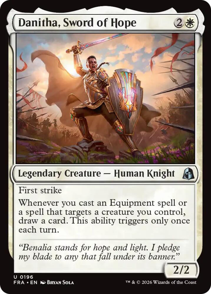 Danitha, Sword of Hope 196 (Reality Fracture)  - Foil | Good Games Cannington