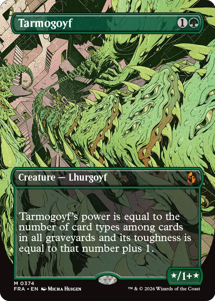 Tarmogoyf 374 (Reality Fracture)  - Borderless Foil | Good Games Cannington