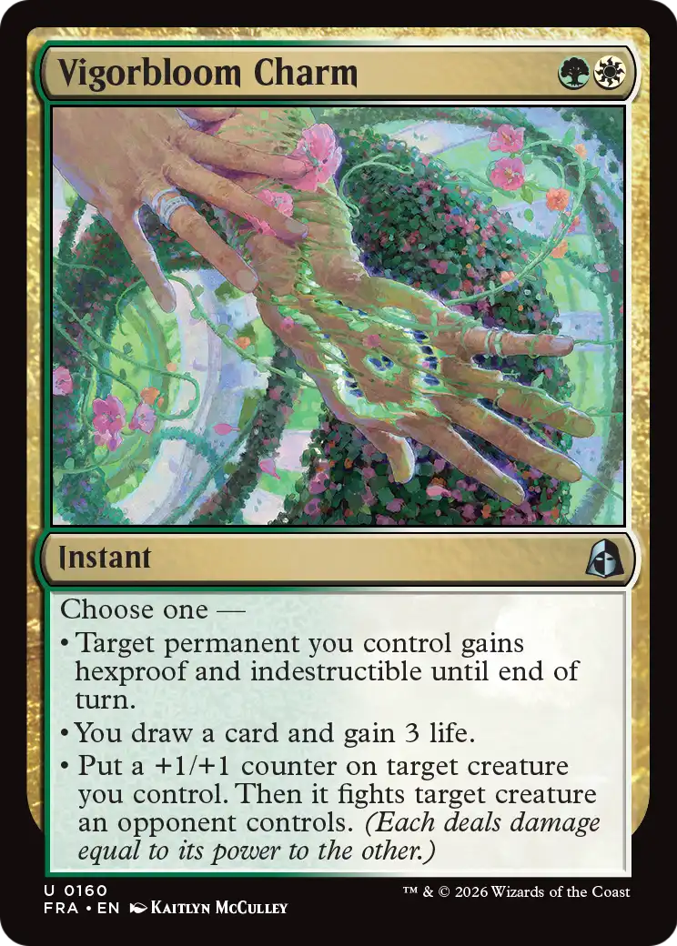 Vigorbloom Charm 160 (Reality Fracture)  - Foil | Good Games Cannington