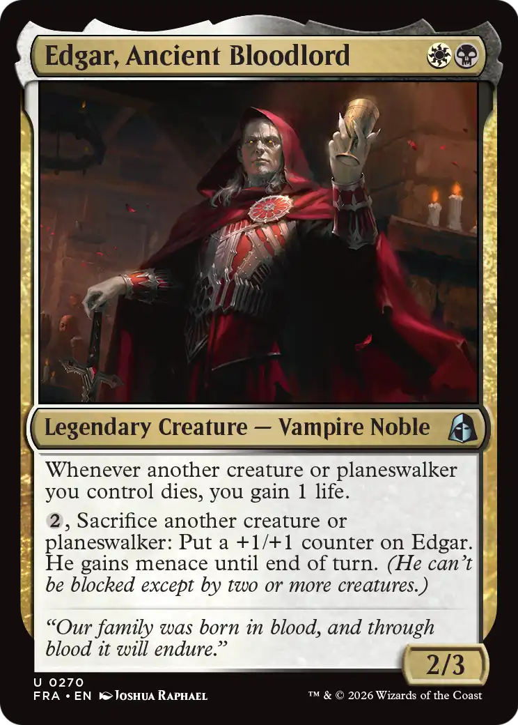 Edgar, Ancient Bloodlord 270 (Reality Fracture)  - Foil | Good Games Cannington