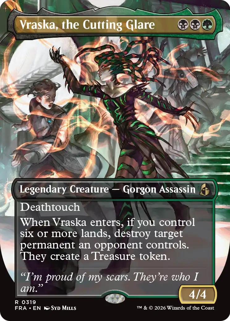 Vraska, the Cutting Glare 319 (Reality Fracture)  - Borderless | Good Games Cannington