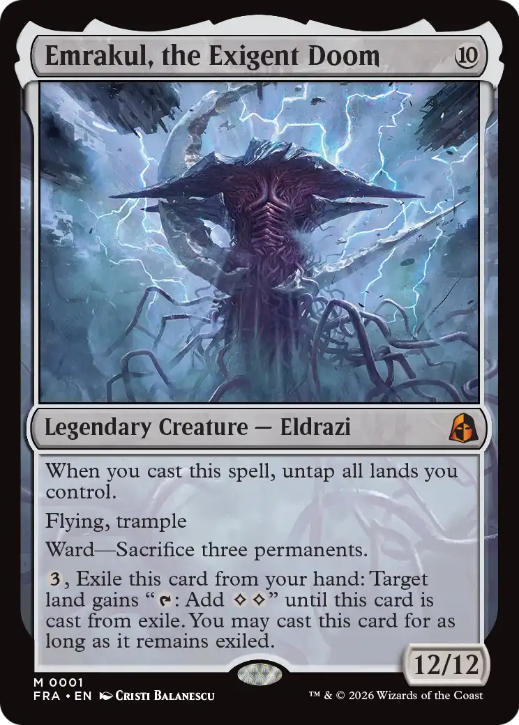 Emrakul, the Exigent Doom 1 (Reality Fracture)  - Foil | Good Games Cannington