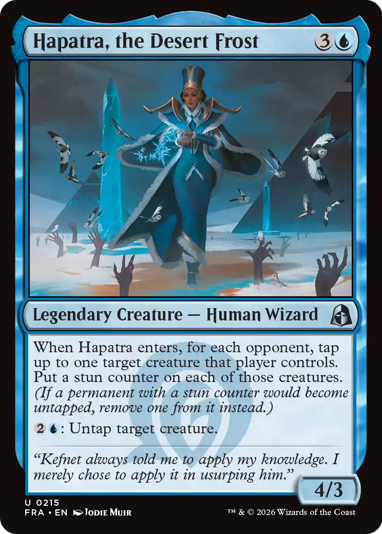 Hapatra, the Desert Frost 215 (Reality Fracture)  - Foil | Good Games Cannington