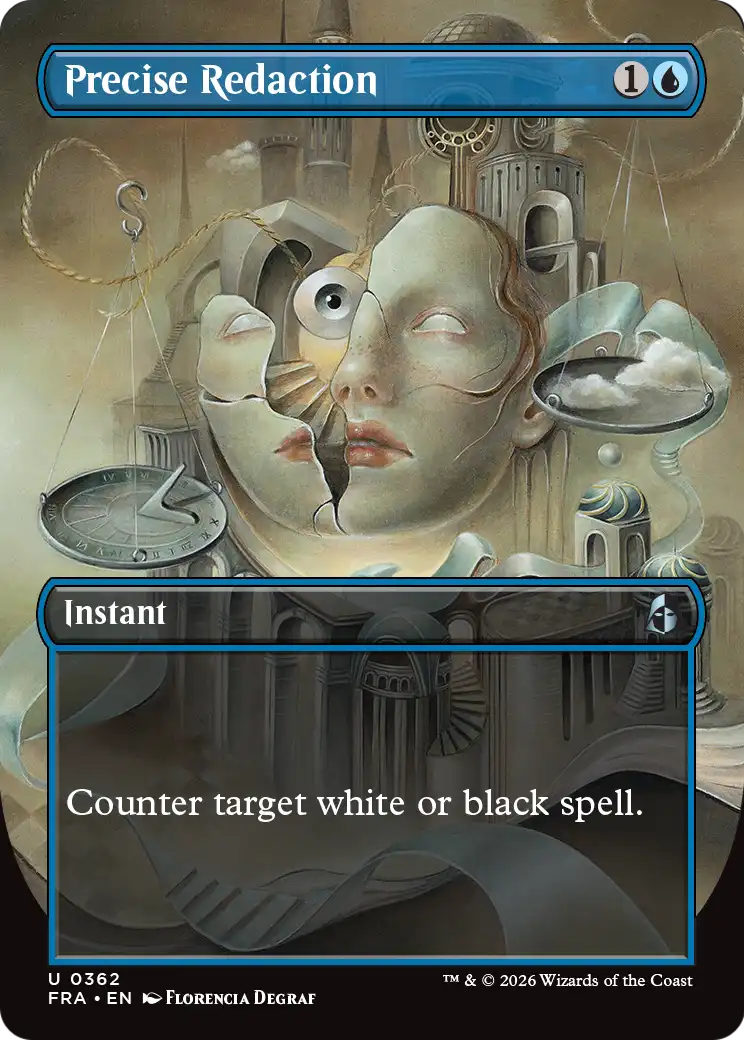 Precise Redaction 362 (Reality Fracture)  - Borderless Foil | Good Games Cannington