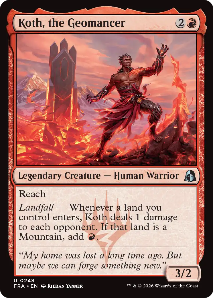 Koth, the Geomancer 248 (Reality Fracture)  - Foil | Good Games Cannington