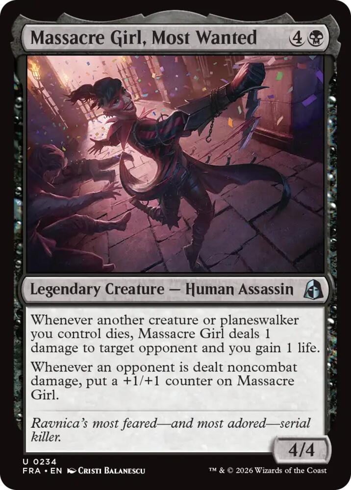 Massacre Girl, Most Wanted 234 (Reality Fracture)  - Foil | Good Games Cannington