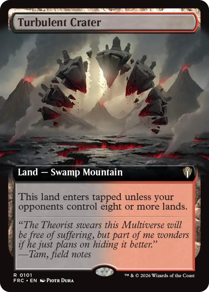 Turbulent Crater 101 (Commander: Reality Fracture)  - Extended Art | Good Games Cannington