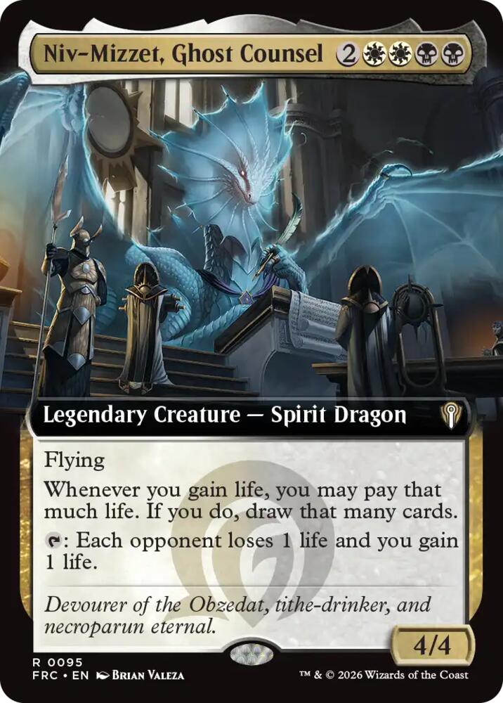Niv-Mizzet, Ghost Counsel 95 (Commander: Reality Fracture)  - Extended Art | Good Games Cannington