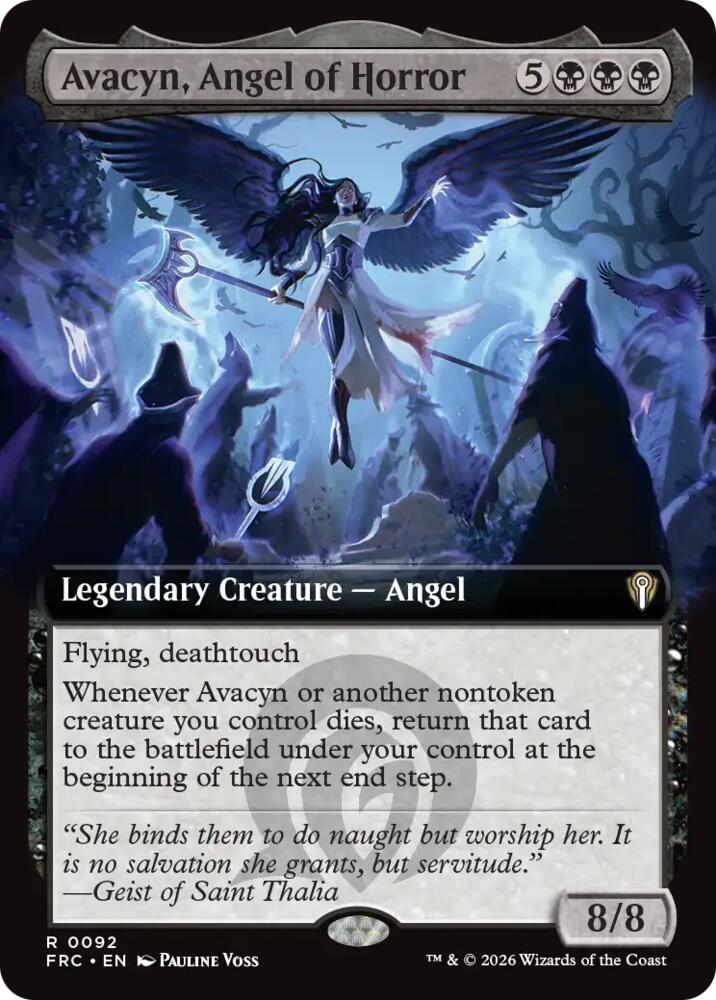 Avacyn, Angel of Horror 92 (Commander: Reality Fracture)  - Extended Art | Good Games Cannington