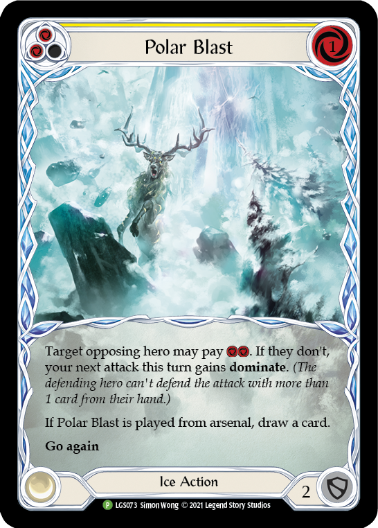 Polar Blast (Yellow) [LGS073] (Promo)  Rainbow Foil | Good Games Cannington