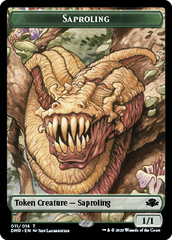 Goblin // Saproling Double-Sided Token [Dominaria Remastered Tokens] | Good Games Cannington