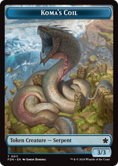 Scion of the Deep // Koma's Coil Doubled-Sided Token [Foundations Tokens] | Good Games Cannington