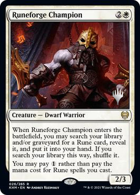 Runeforge Champion (Promo Pack) [Kaldheim Promos] | Good Games Cannington