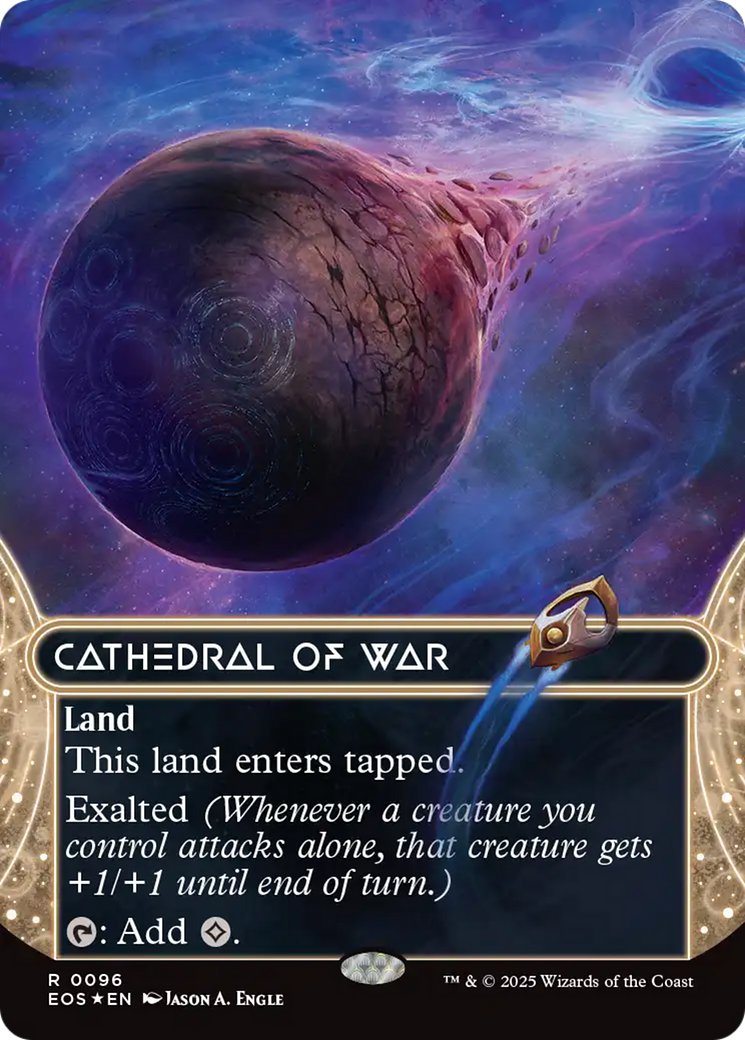 Cathedral of War (0096) (Borderless) (Galaxy Foil) [Edge of Eternities: Stellar Sights] | Good Games Cannington