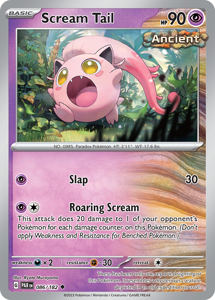 Scream Tail (086/182) [Scarlet & Violet: Paradox Rift] | Good Games Cannington