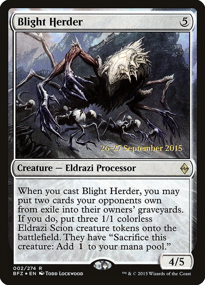 Blight Herder [Battle for Zendikar Prerelease Promos] | Good Games Cannington
