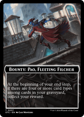 Bounty: Paq, Fleeting Filcher // Bounty Rules Double-Sided Token [Outlaws of Thunder Junction Commander Tokens] | Good Games Cannington