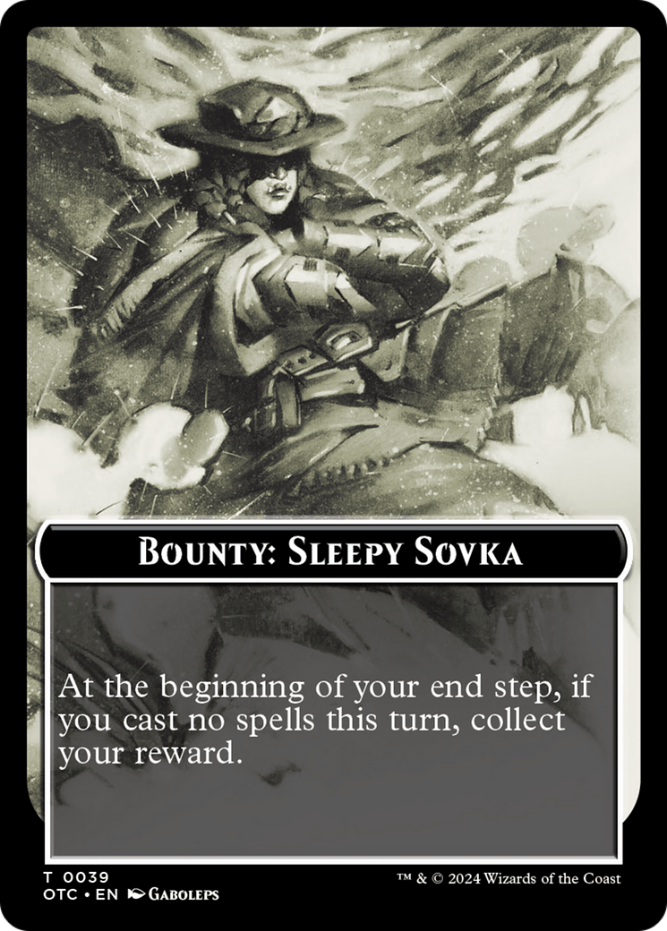 Bounty: Sleepy Sovka // Bounty Rules Double-Sided Token [Outlaws of Thunder Junction Commander Tokens] | Good Games Cannington
