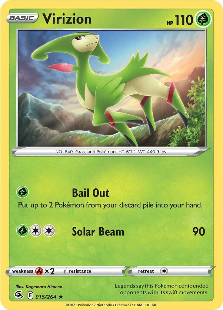 Virizion (015/264) [Sword & Shield: Fusion Strike] | Good Games Cannington