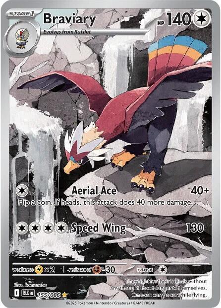 Braviary 155/086 (SV: Black Bolt)  - Holofoil | Good Games Cannington