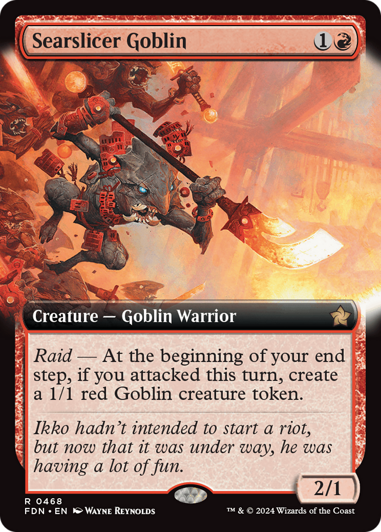Searslicer Goblin (Extended Art) [Foundations] | Good Games Cannington